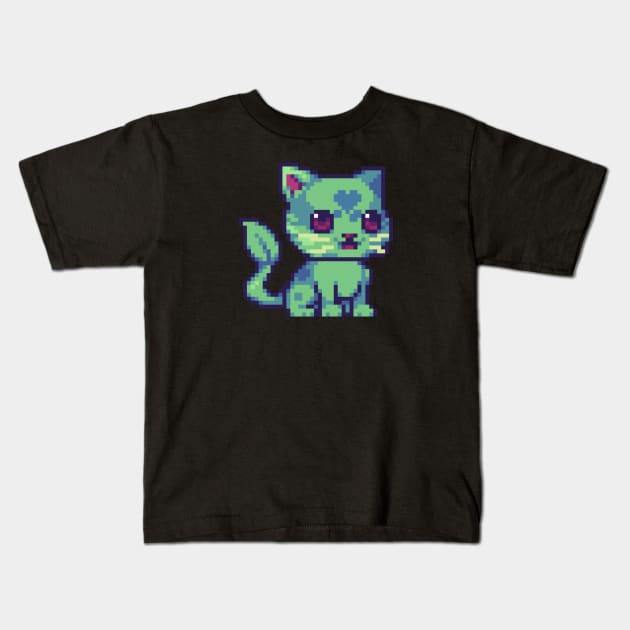 Cattosaur Kids T-Shirt by nadychan